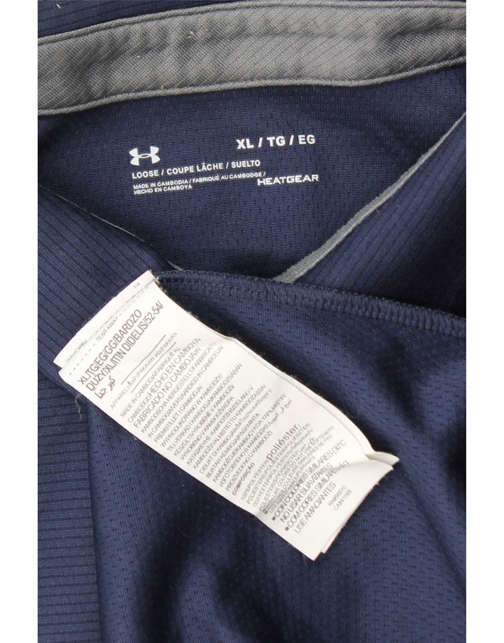 Ανδρικό μπλουζάκι πόλο UNDER Armor Heat Gear XL Navy Blue Polyester