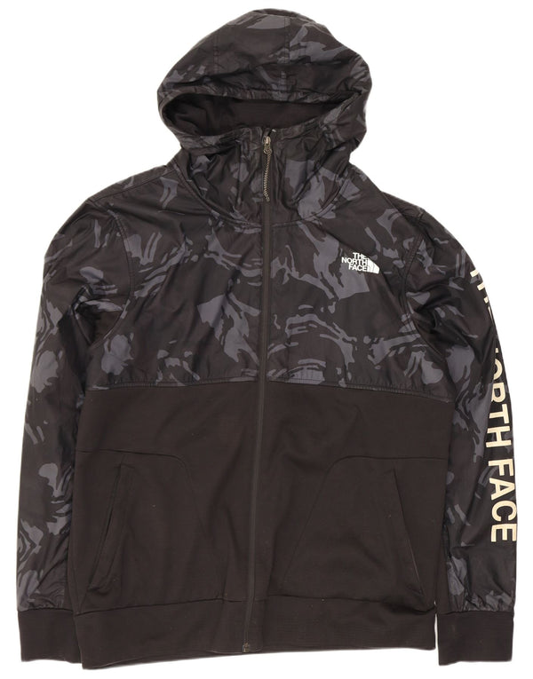 Ανδρικό πουλόβερ με κουκούλα με φερμουάρ North Face Μεγάλο Μαύρο Καμουφλάζ