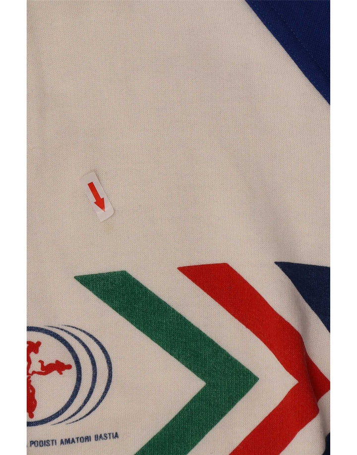 Vintage ανδρικό γραφικό φούτερ Jumper XL White Colourblock