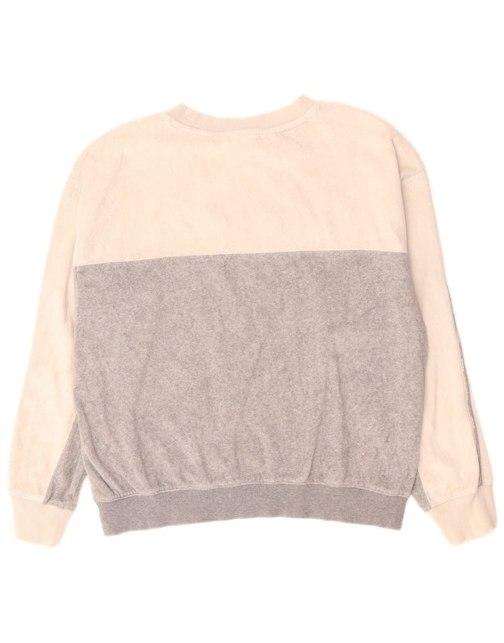 CHAMPION Γυναικεία γραφική φούτερ Jumper UK 14 Medium Grey Colourblock