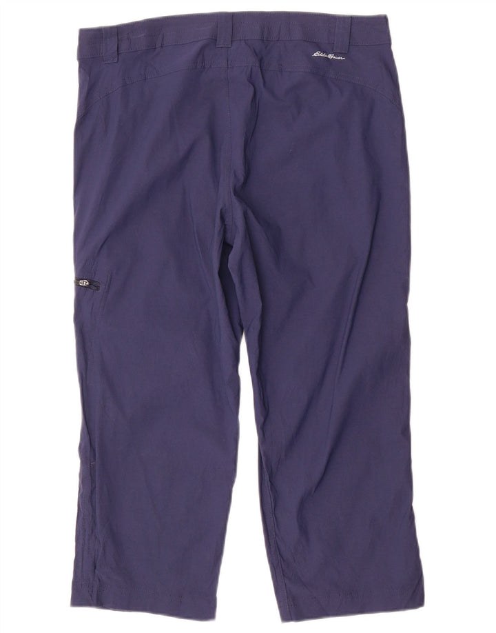 EDDIE BAUER Γυναικείο ίσιο παντελόνι Capri US 8 Medium W32 L20 Navy Blue