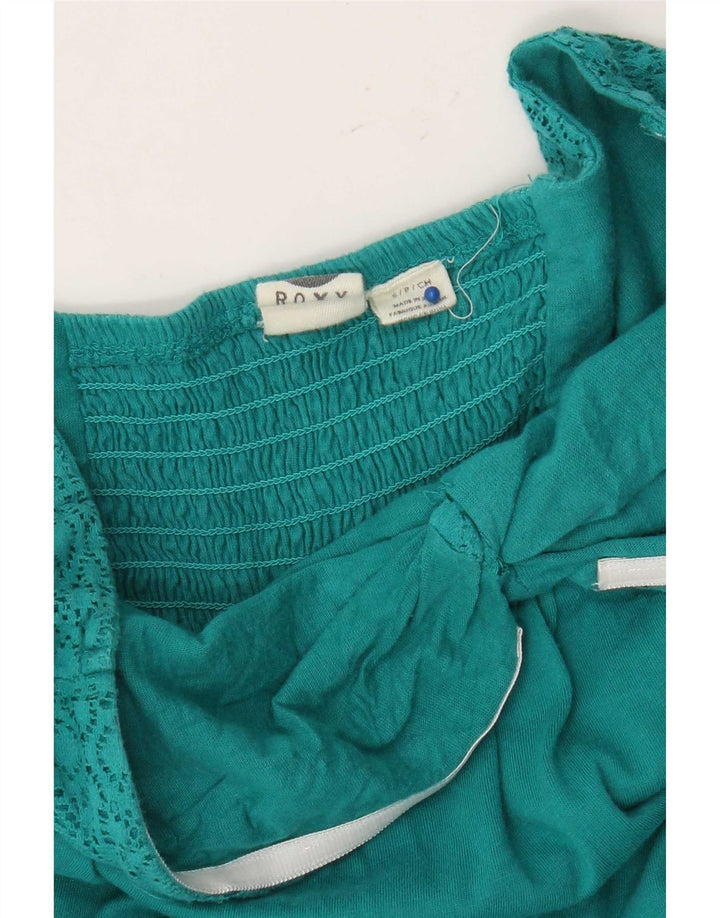 Γυναικείο ασύμμετρο στράπλες φόρεμα Roxy UK 10 Small Turquoise