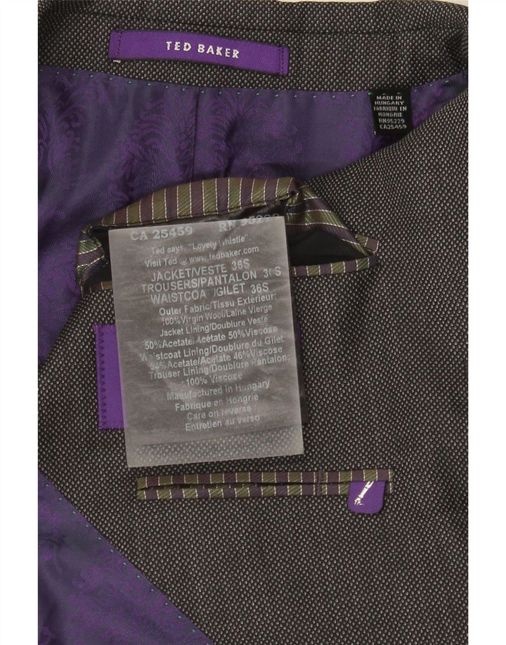 Ted Baker Ανδρικό σακάκι με 2 κουμπιά σακάκι UK 36 Small Grey Wool