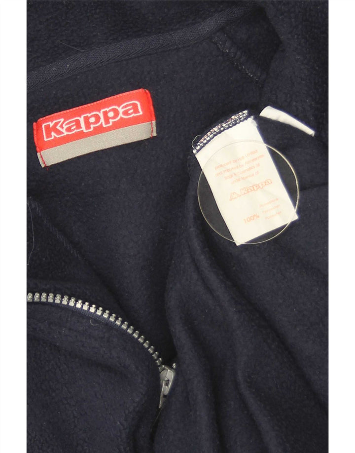 Kappa Ανδρικό φερμουάρ Fleece Jumper Μικρό Navy Blue Polyester