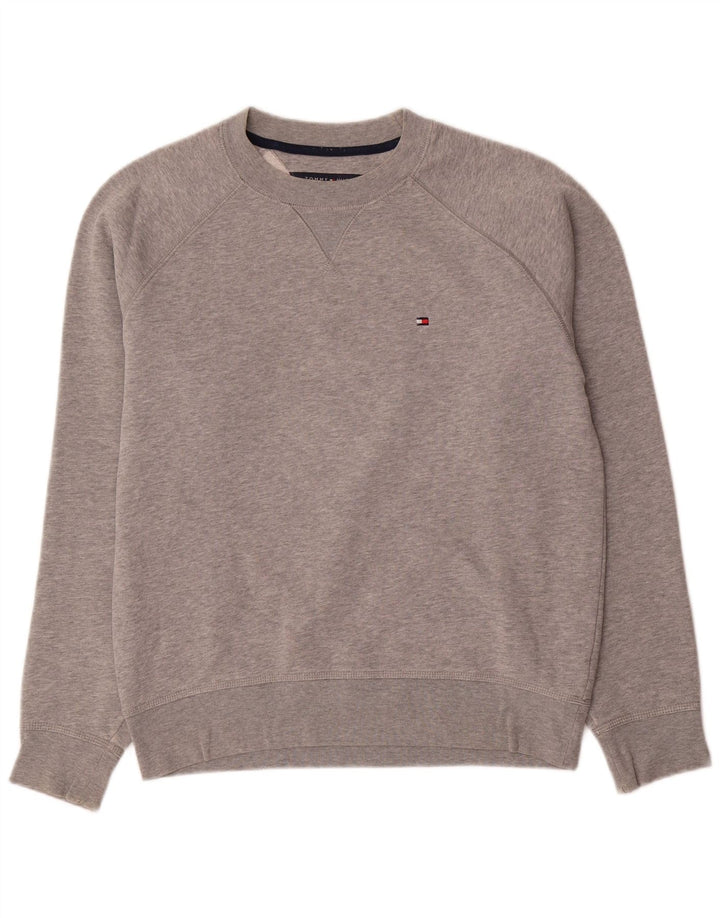 Ανδρικό φούτερ Tommy Hilfiger Jumper από βαμβακερό μικρό γκρι χρώμα
