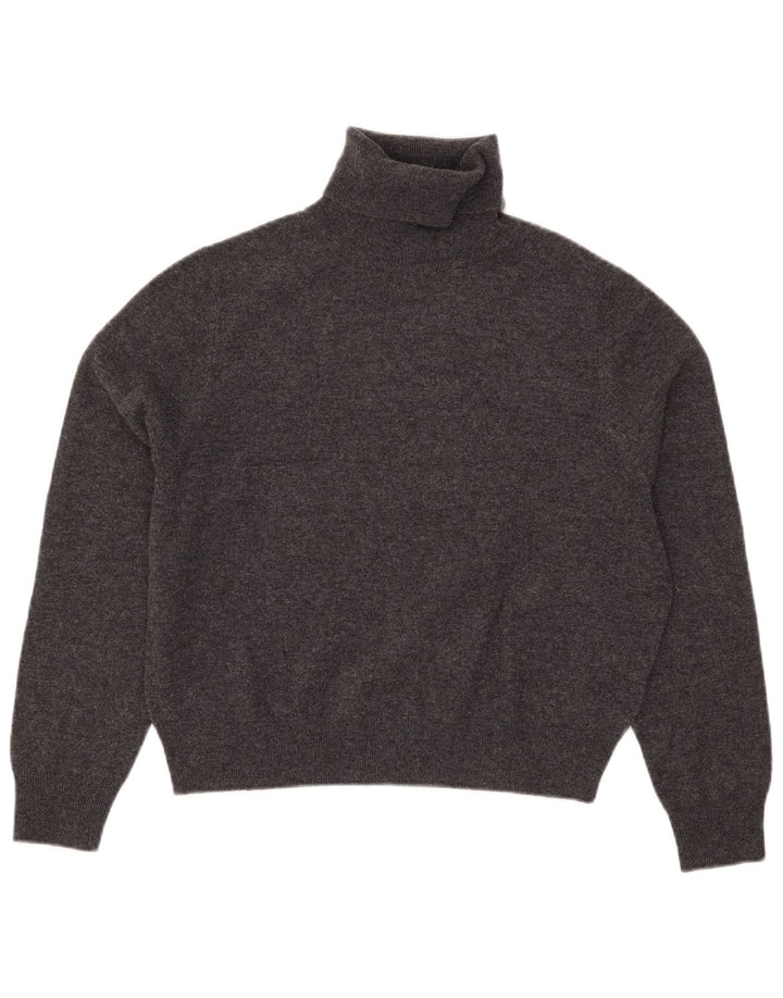 Massimo Dutti Γυναικείο Crop Roll Neck πουλόβερ UK 10 Small Grey