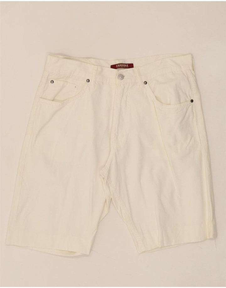CARRERA Mens Casual Shorts IT 50 Large W32  White Cotton Vintage Carrera and Second-Hand Carrera from Messina Hembry 