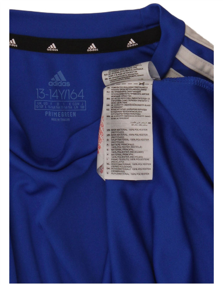 ADIDAS Boys Aeroready T-Shirt 13-14 ετών Μπλε πολυεστέρας