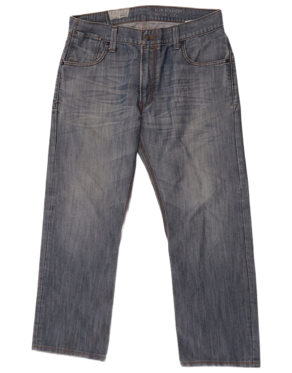 Levi's Mens 514 Slim Straight Jeans W36 L29 Μπλε Βαμβακερό