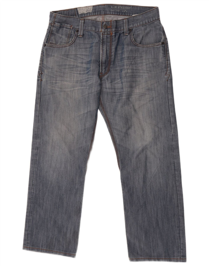 Levi's Mens 514 Slim Straight Jeans W36 L29 Μπλε Βαμβακερό