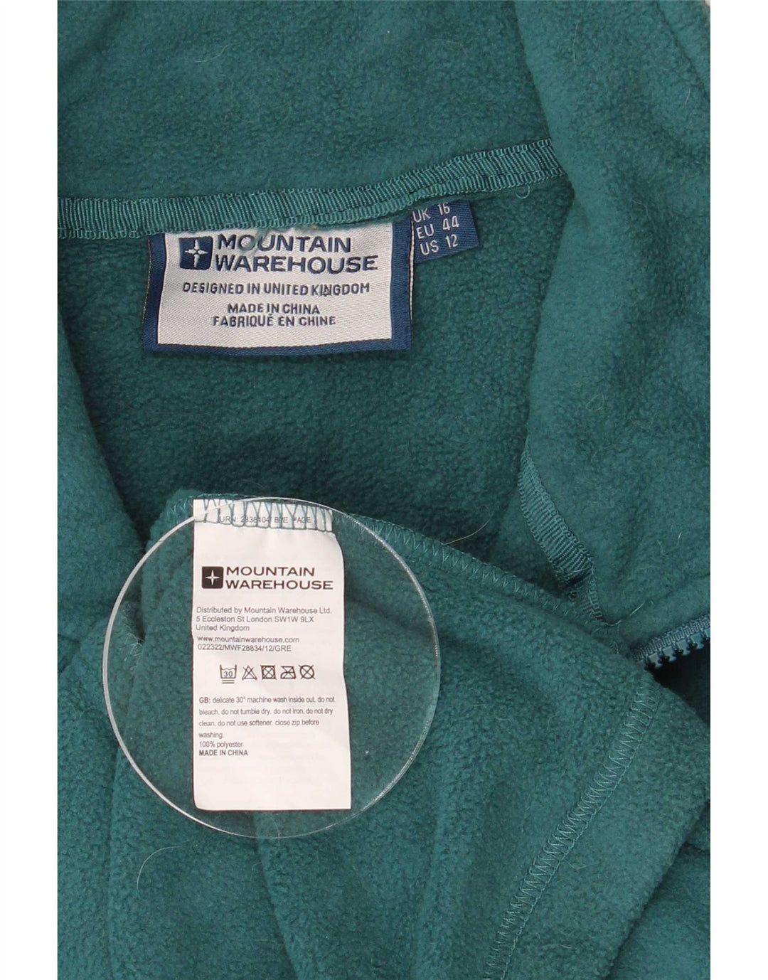 Mountain Warehouse Womens Oversized Fleece Jacket UK 16 Large Green