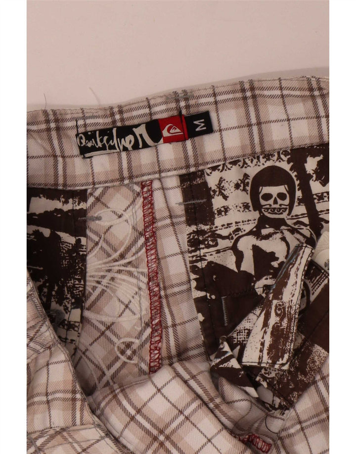 Ανδρικό γραφικό σορτς Chino Quiksilver Medium W32 Beige Check Polyester