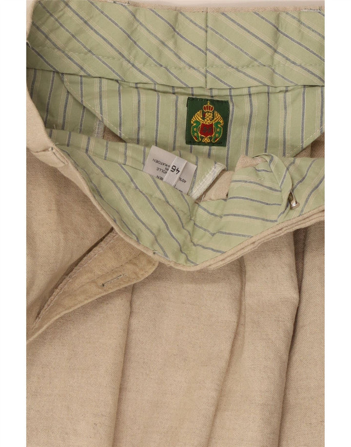 Ανδρικό παντελόνι με καρφίτσα VINTAGE IT 46 Small W32 L31 Beige λινό