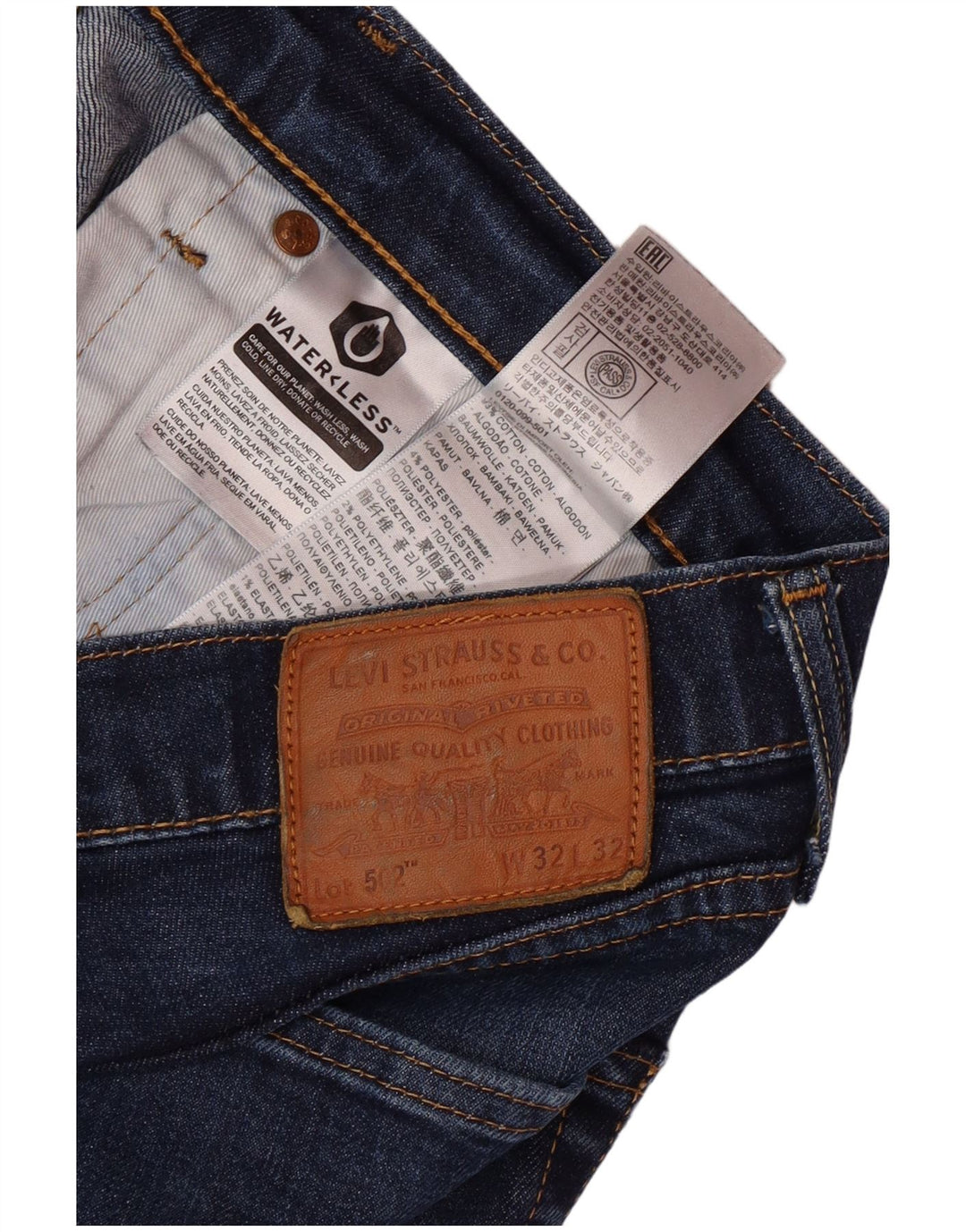 LEVI'S Ανδρικό τζιν 502 Tapered W32 L30 Μπλε βαμβακερό