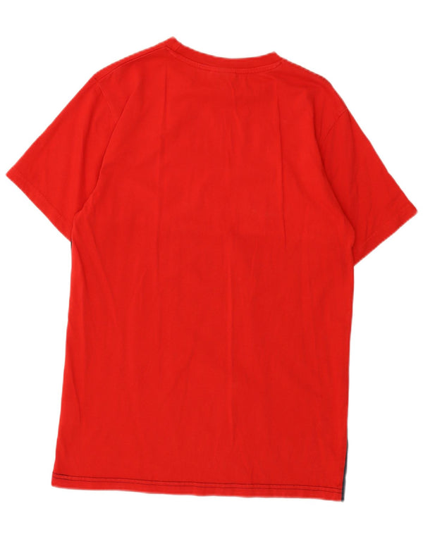 Ανδρικό γραφικό T-Shirt Ellesse Top XS Red Colourblock Βαμβακερό