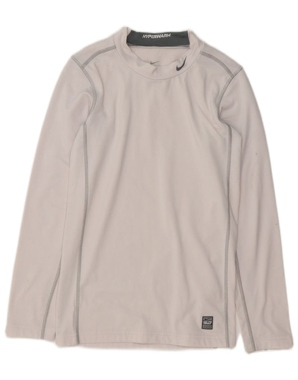 Nike Boys Dri Fit Top μακριά μανίκια 13-14 ετών XL Λευκός πολυεστέρας
