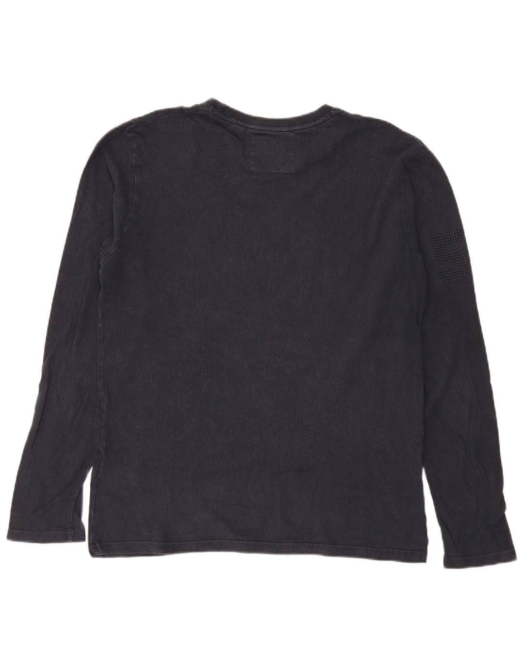 Superdry Ανδρικό γραφικό μπλουζάκι μακρυμάνικο μεγάλο μαύρο βαμβακερό