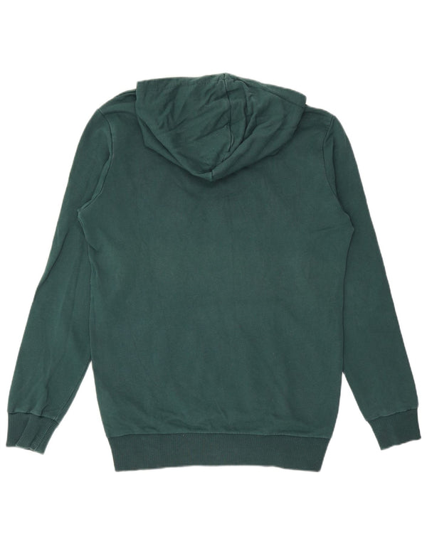 PUMA Mens Graphic Hoodie Jumper Small Green Cotton