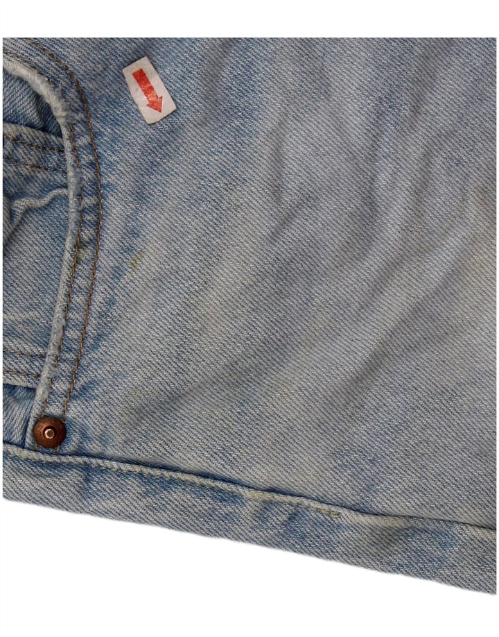 LEVI'S Womens 501 Distressed τζιν σορτς W28 μεσαίο μπλε βαμβακερό