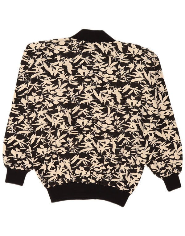 Vintage γυναικεία φούτερ Jumper UK 16 Large Black Floral