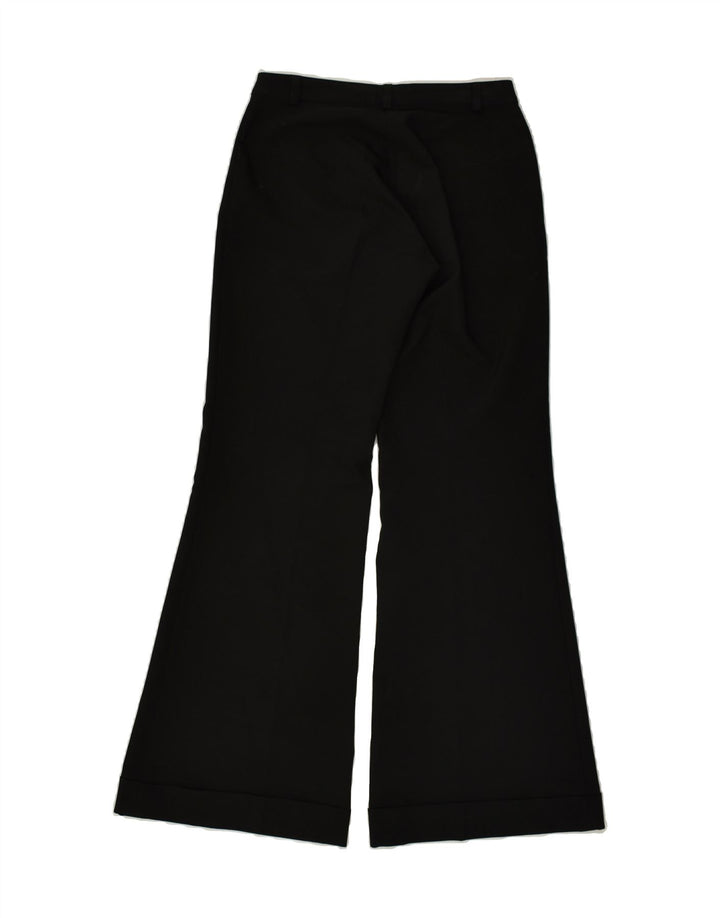 S.OLIVER Womens Flare Casual Trousers W26 L32  Black Polyester | Vintage S.Oliver | Thrift | Second-Hand S.Oliver | Used Clothing | Messina Hembry 