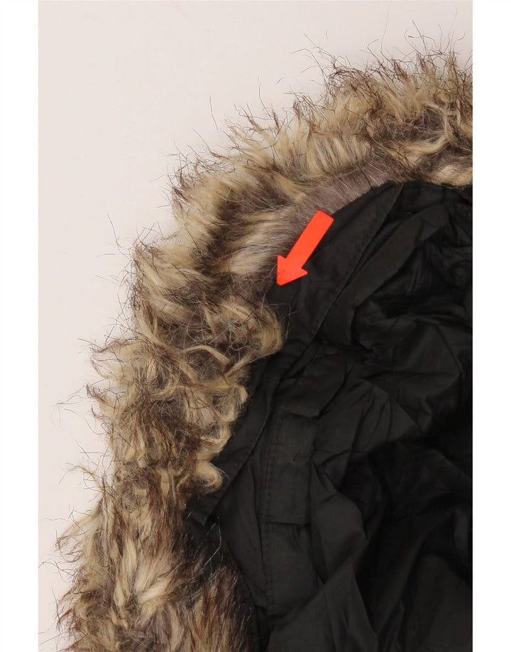 Γυναικείο παλτό με κουκούλα Eddie Bauer UK 14 μεσαίο μαύρο πολυεστέρας