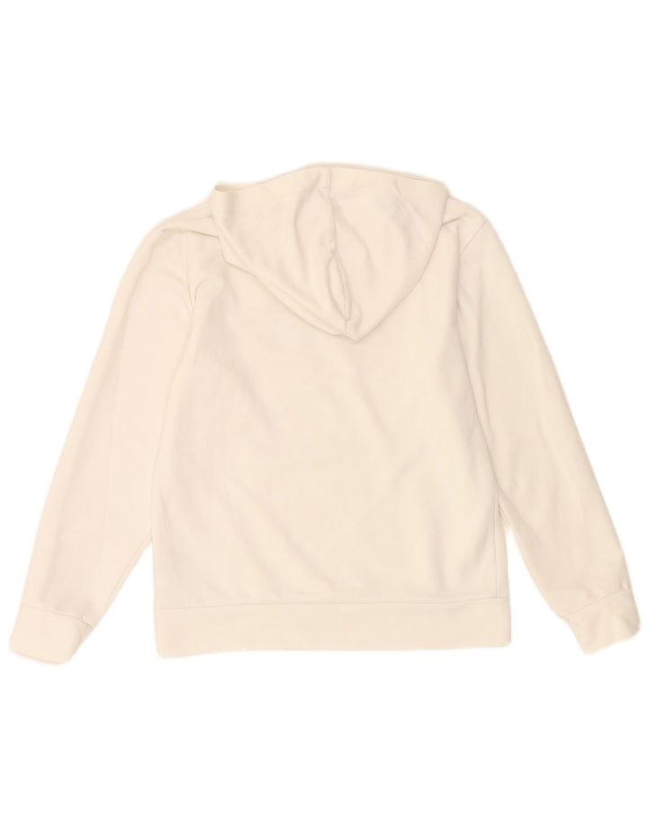 Adidas Γυναικείο Γραφικό Hoodie Jumper UK 8/10 Μικρός λευκός πολυεστέρας
