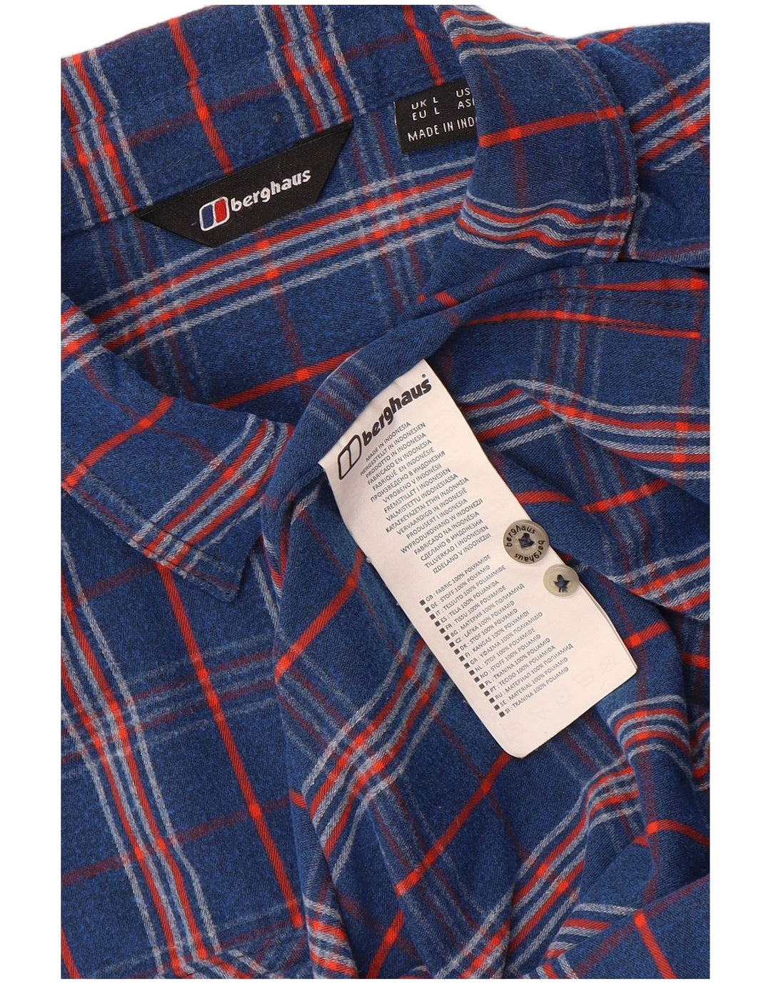 Ανδρικό πουκάμισο Berghaus Flannel Μεγάλο Μπλε Check Polyamide