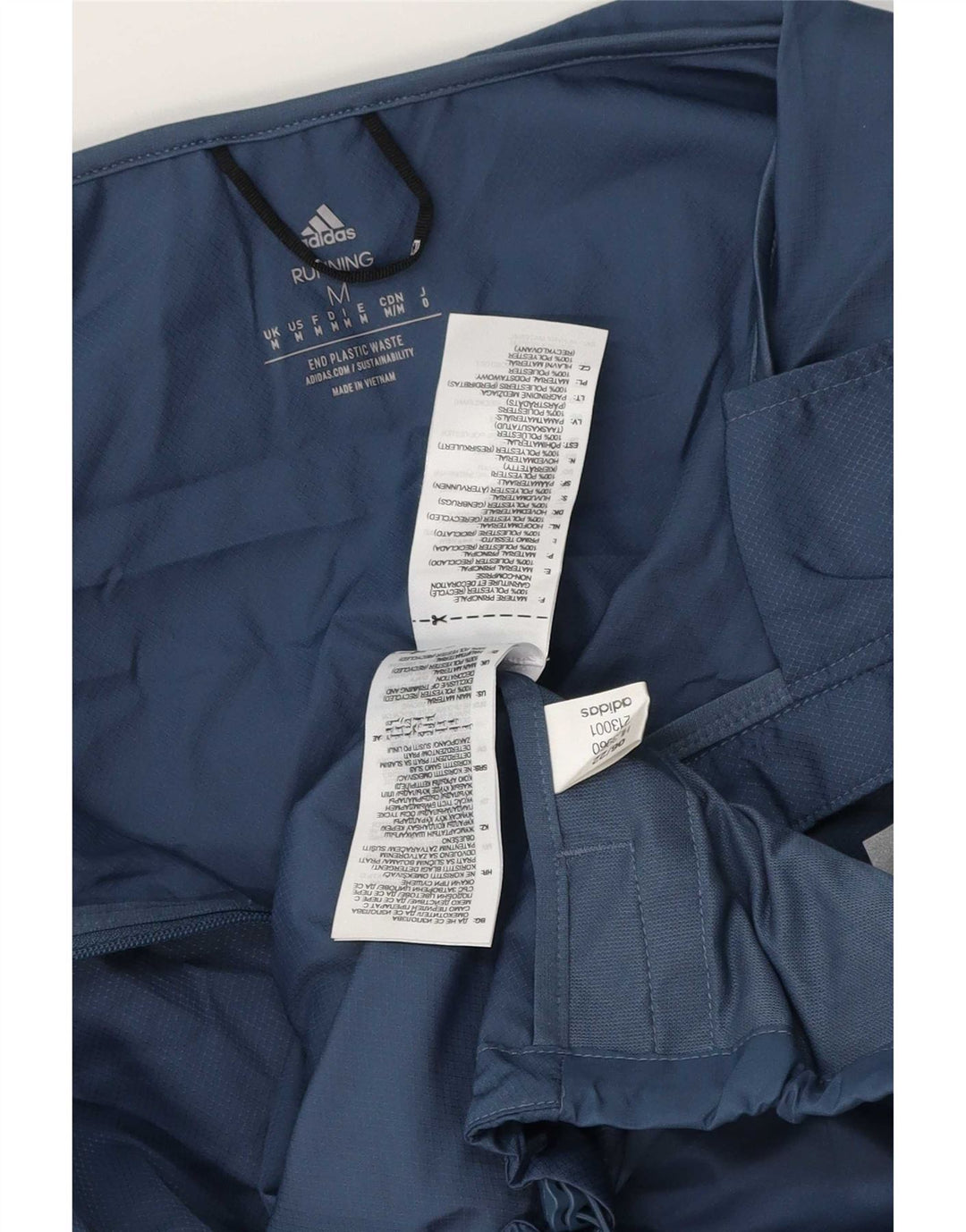 Adidas Ανδρικό μπουφάν βροχής με κουκούλα UK 38 Medium Navy Blue Polyester