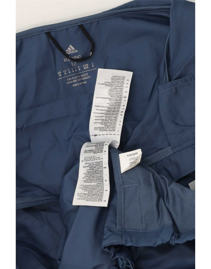 Adidas Ανδρικό μπουφάν βροχής με κουκούλα UK 38 Medium Navy Blue Polyester