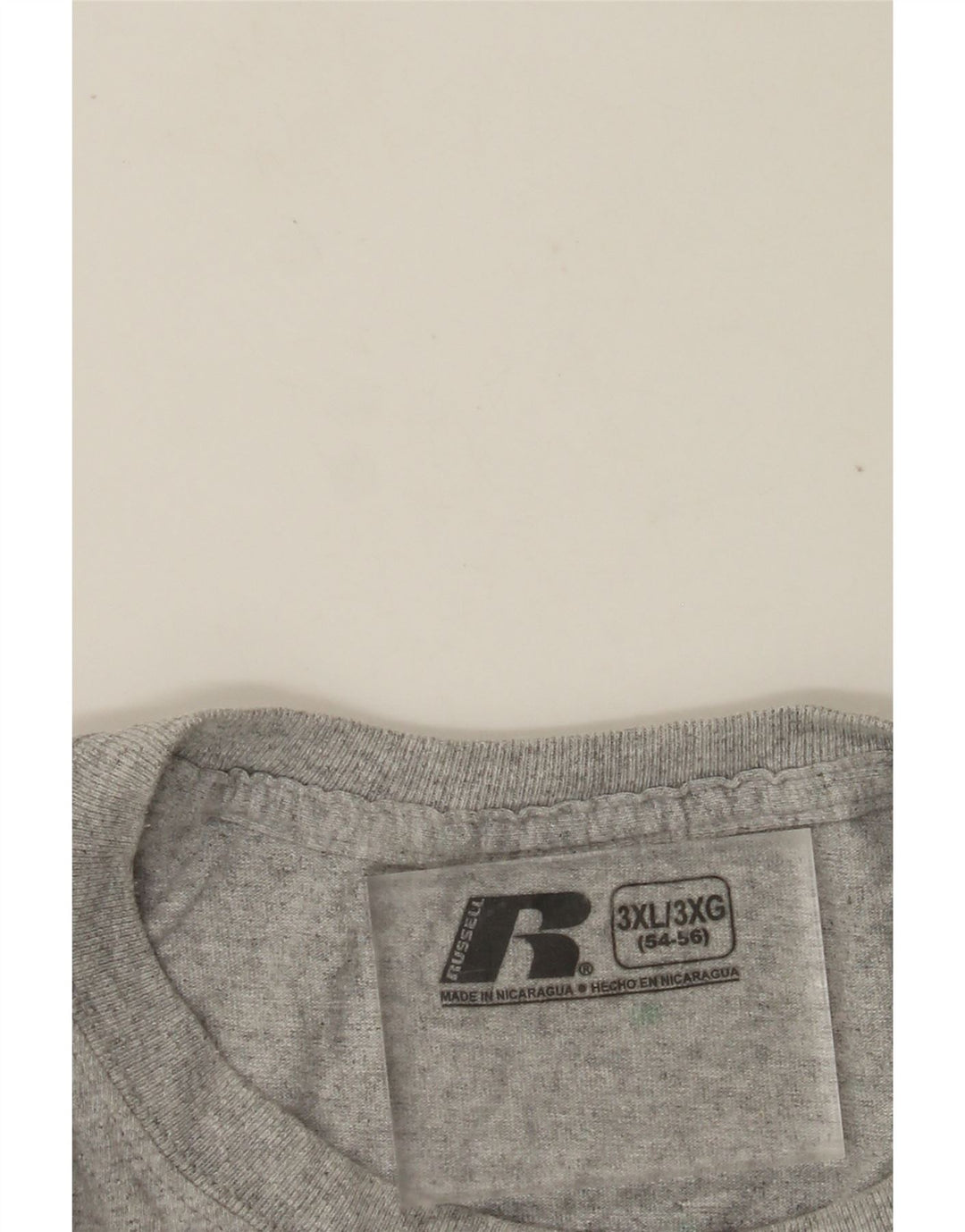 Ανδρικό μπλουζάκι RUSSELL ATHLETIC Top UK 54/56 3XL με γκρι φλύκταινες