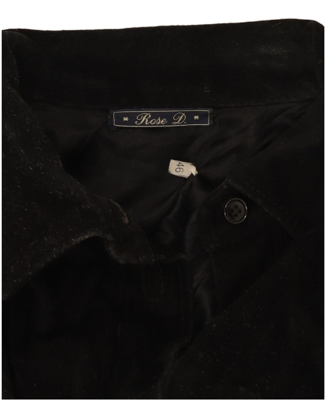 Vintage γυναικείο πουκάμισο Suede πουκάμισο IT 46 Large Μαύρο