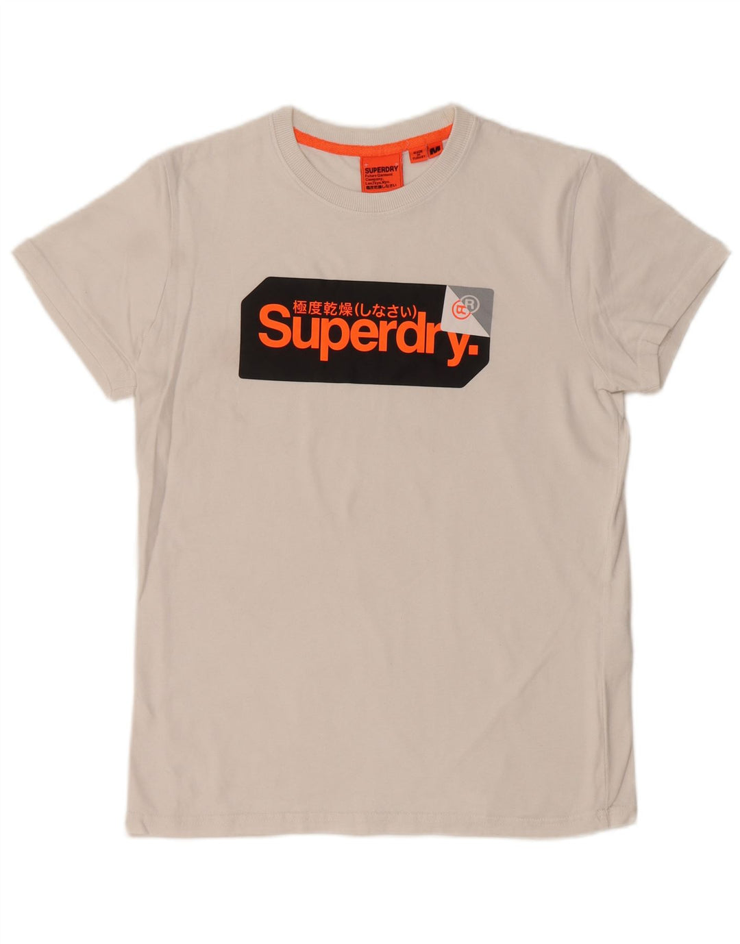 Ανδρικό γραφικό μπλουζάκι SUPERDRY Τοπ μεσαίο λευκό βαμβακερό