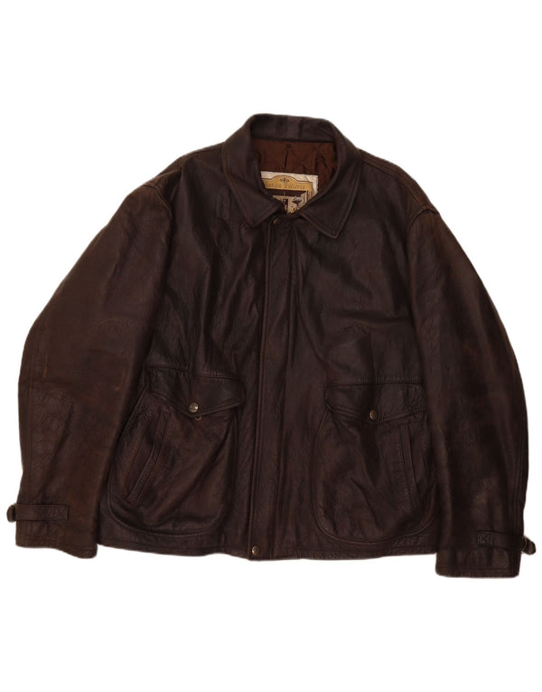 Vintage Ανδρικό Δερμάτινο Μπουφάν UK 42 XL Καφέ