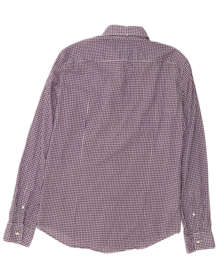 Ανδρικό πουκάμισο Superdry Medium Purple Gingham Cotton