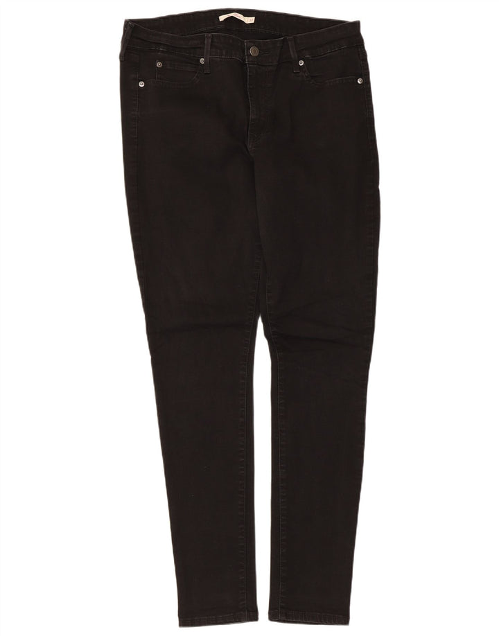 Levi's Womens 711 Skinny Jeans W32 L30 Μαύρο