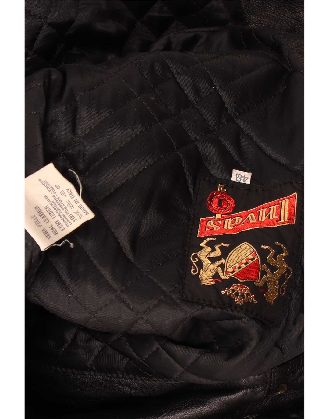 Vintage Γυναικείο Δερμάτινο Παλτό IT 48 XL Μαύρο Δερμάτινο