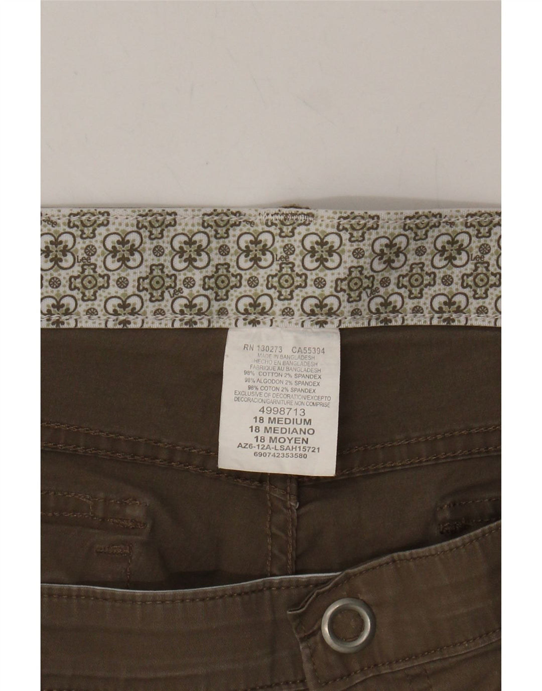 LEE Womens Bermuda Shorts US 18 2XL W38 Beige Cotton Vintage Lee and Second-Hand Lee from Messina Hembry 