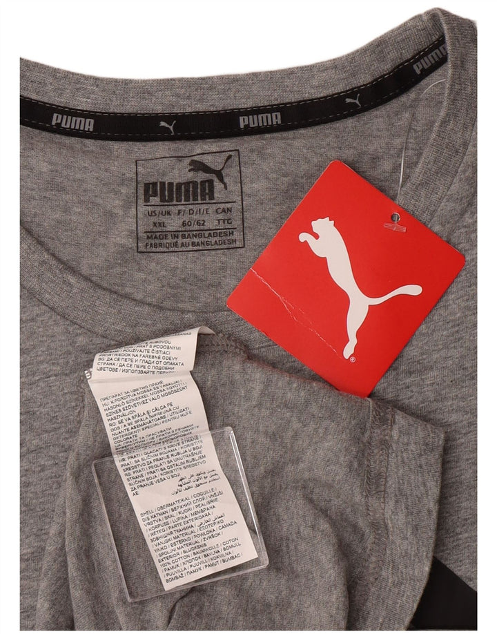 Ανδρικό γραφικό μπλουζάκι Puma 2XL Γκρι βαμβακερό