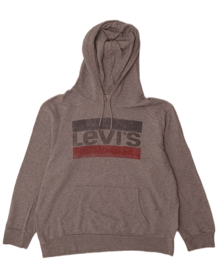 Ανδρικό γραφικό κουκούλα Levi's XL Γκρι βαμβακερό