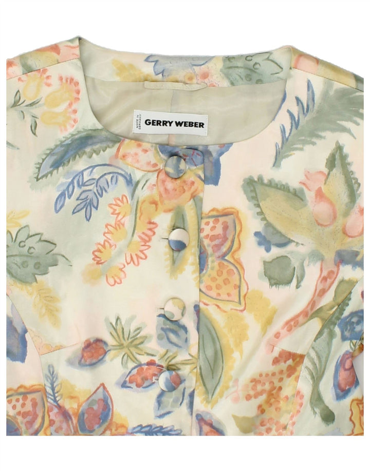 GERRY WEBER Womens 6 Button Short Sleeve Blazer Jacket EU 38 Medium Beige Vintage Gerry Weber and Second-Hand Gerry Weber from Messina Hembry 