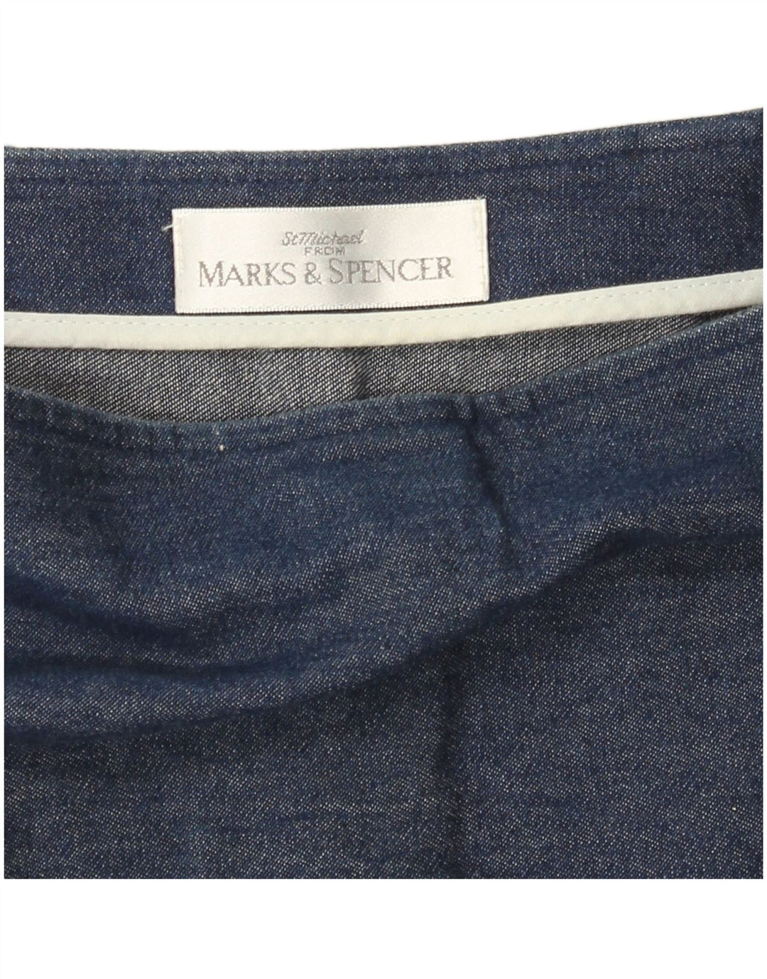 Marks & Spencer Γυναικεία Τζιν Φούστα W28 Medium Navy Blue Floral