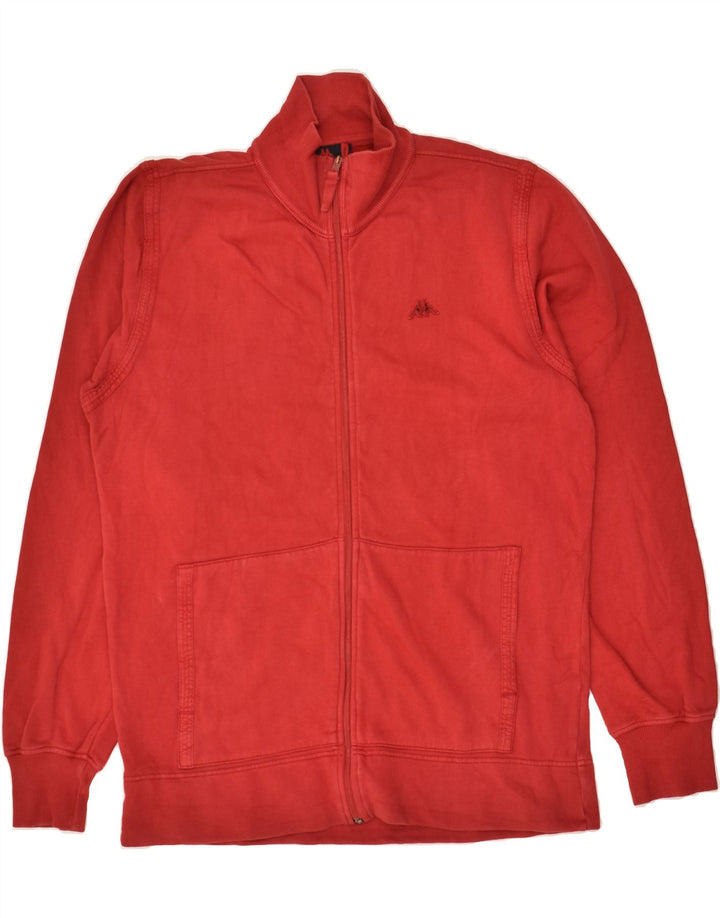 KAPPA Mens Graphic Tracksuit Top Jacket Large Red Cotton | Vintage Kappa | Thrift | Second-Hand Kappa | Used Clothing | Messina Hembry 