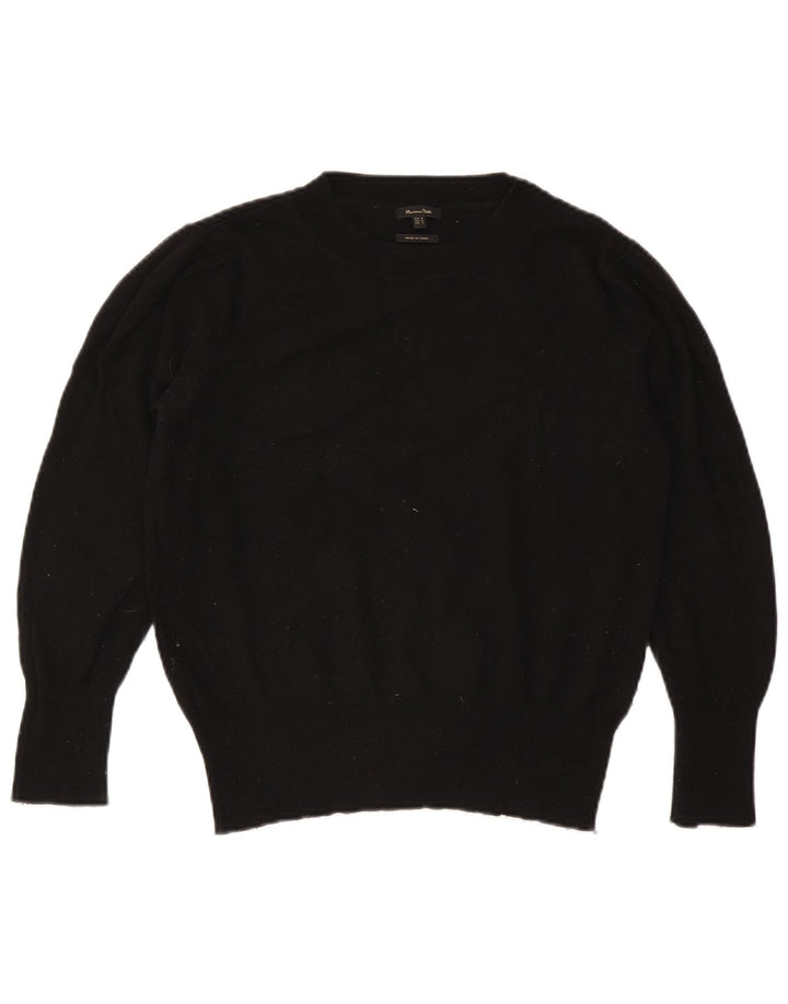 Γυναικείο πουλόβερ Massimo Dutti Crew Neck Jumper UK 14 Medium Black
