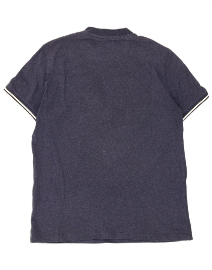 Fred Perry Ανδρικό T-Shirt με φερμουάρ Μπλε μεσαίο μπλε ριγέ