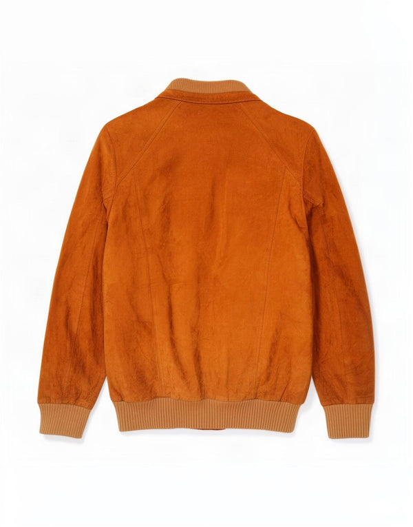 Vintage Ανδρικό Suede Bomber Jacket UK 40 Large Beige