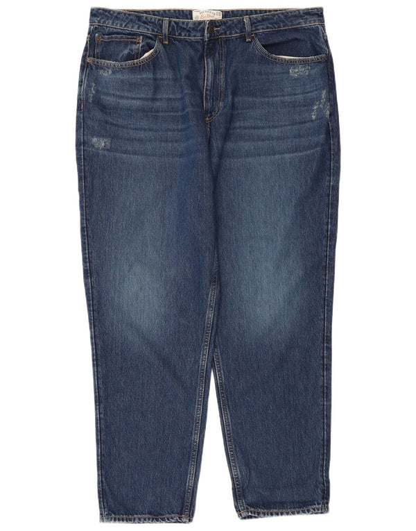 FAT FACE Γυναικεία μαμά Jean Distressed Tapered Jeans UK 18 XL W38 L28 Blue