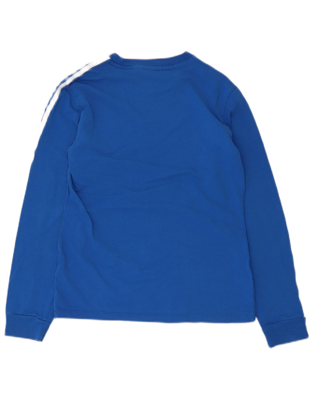 Adidas Γυναικείο τοπ μακρυμάνικο UK 8 Small μπλε βαμβακερό