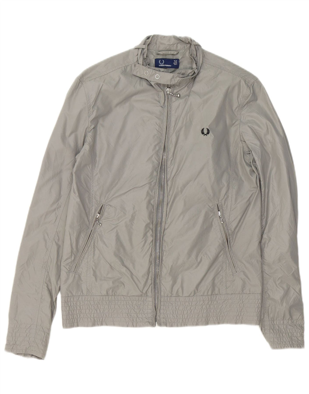Fred Perry Γυναικείο Bomber Jacket UK 10 Small Grey Nylon