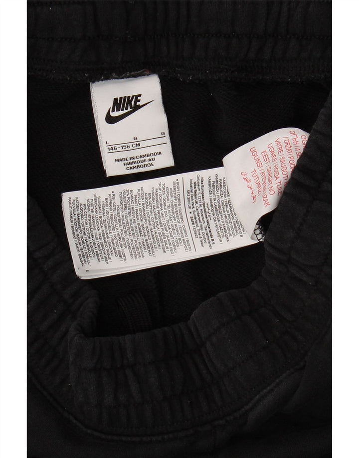 NIKE Κορίτσια αθλητική φόρμα παντελόνι Joggers 12-13 ετών μεγάλο μαύρο βαμβακερό